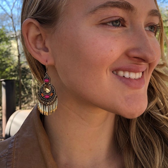 FREE when bundled! Western Tassel Statement Earrings! - Picture 6 of 7